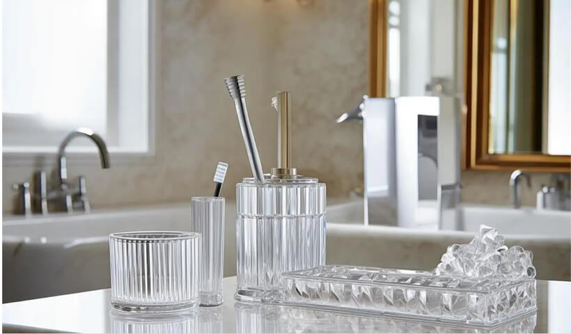 10 Ways to Incorporate Crystal into Your Home for a Touch of Glamour 5 Crystal Bathroom Accessories